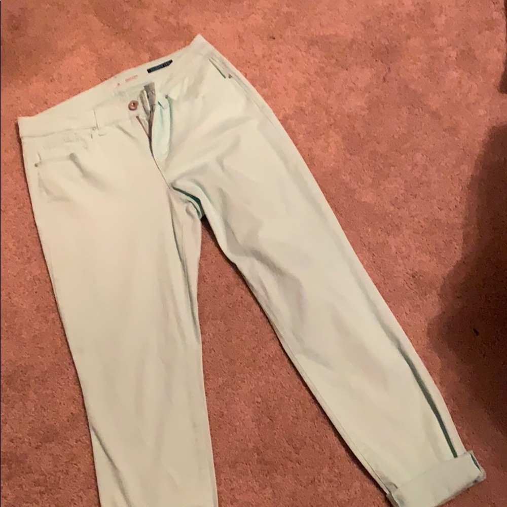 Mint green pants- skinny leg
